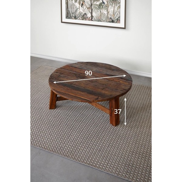 Table basse en bois recyclé ancien - Reborn