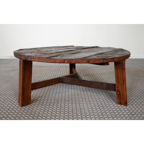 Table basse en bois recyclé ancien - Reborn
