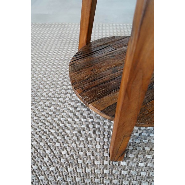 Table d'appoint bois recyclé ancien - Reborn