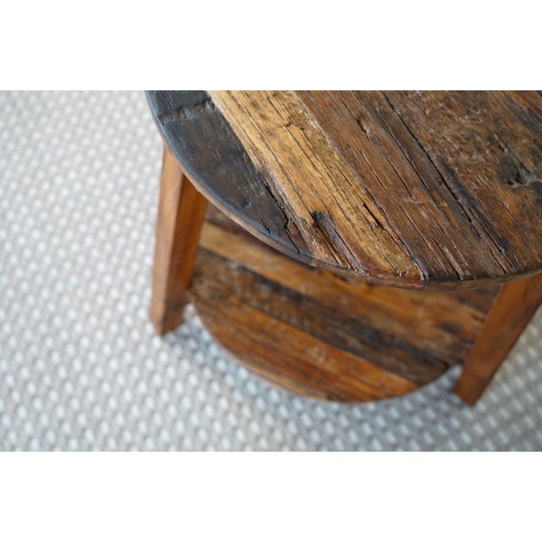 Table d'appoint bois recyclé ancien - Reborn