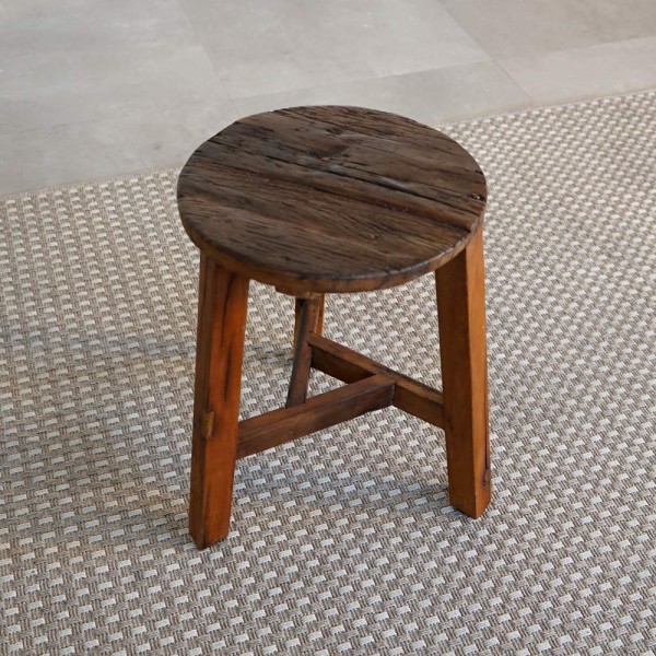 Tabouret en bois recyclé ancien - Reborn