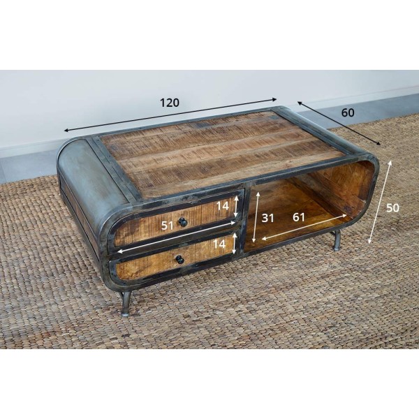 Table basse industrielle Manchester
