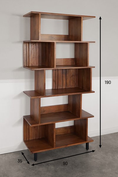 Bibliothèque en bois massif 90 cm