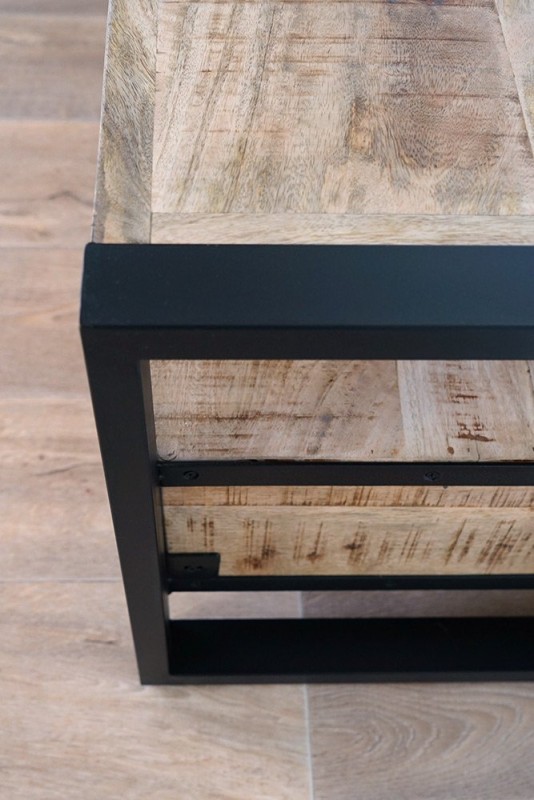 Meuble TV bois et métal 120 cm - Babs