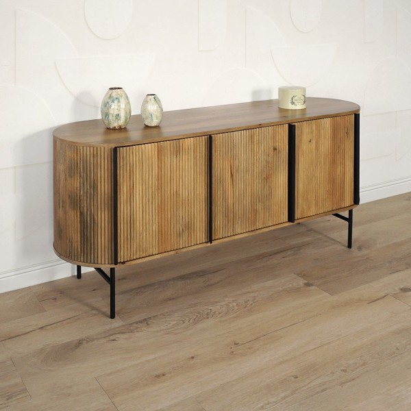 Buffet en bois massif 165 cm - Thanais