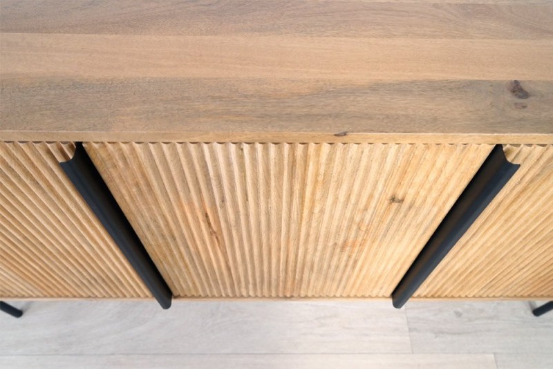Buffet en bois massif 165 cm - Thanais