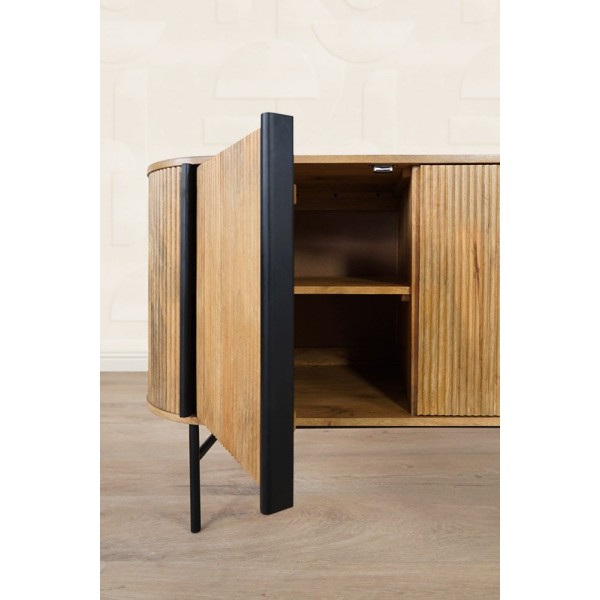 Buffet en bois massif 165 cm - Thanais