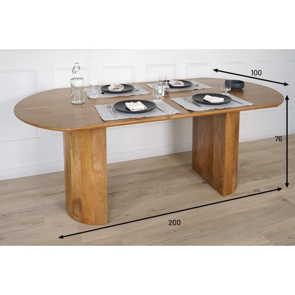Table en bois massif 200 cm - Luna