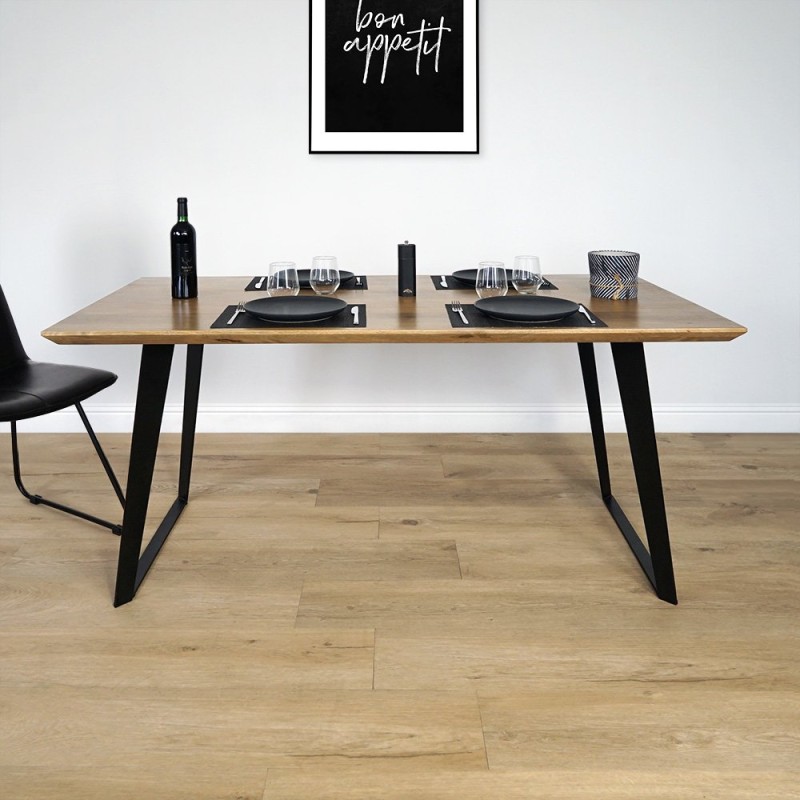 Table à manger en bois et métal - Manhattan