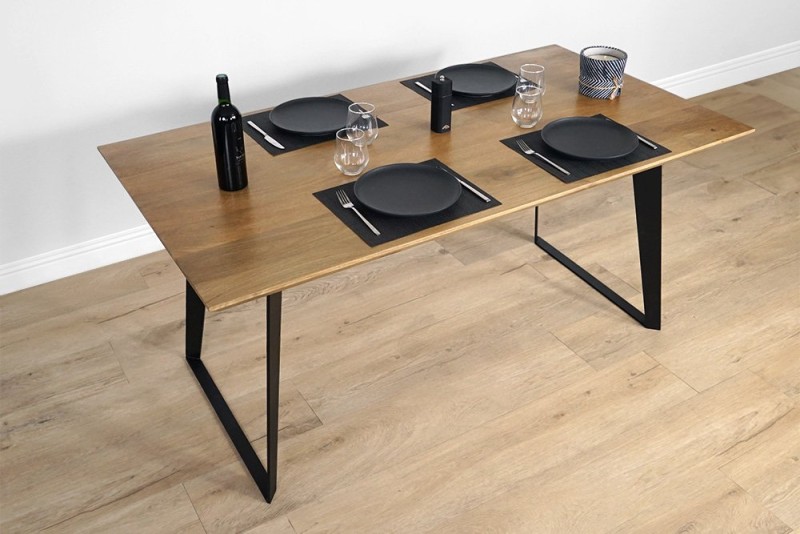Table à manger en bois et métal - Manhattan