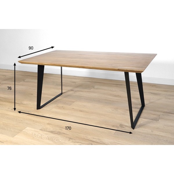 Table à manger en bois et métal - Brooklyn