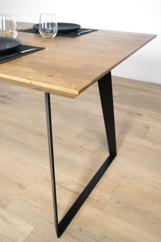 Table à manger en bois et métal - Manhattan