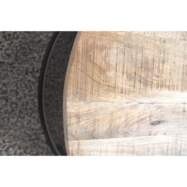 Table basse industrielle bois metal Wild West