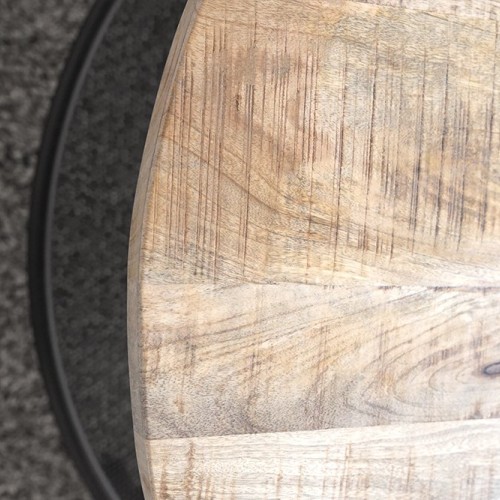 Table basse industrielle bois metal Wild West