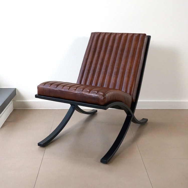 Fauteuil en cuir Cuba