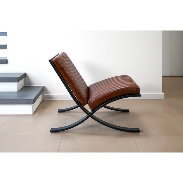 Fauteuil en cuir Cuba