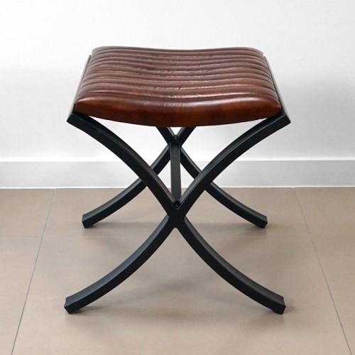 Pouf en cuir Cuba