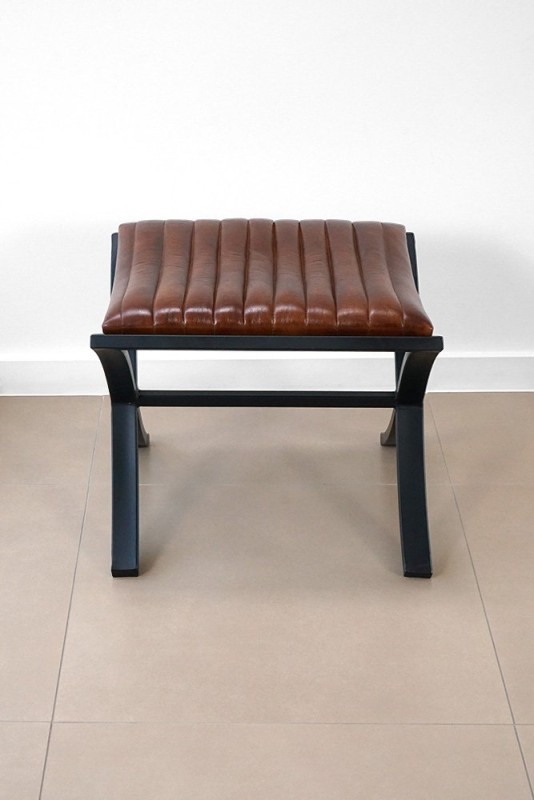 Pouf en cuir Cuba