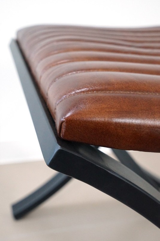 Pouf en cuir Cuba