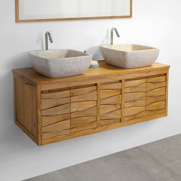 Meuble de salle de bain en teck 120 cm - Mountain