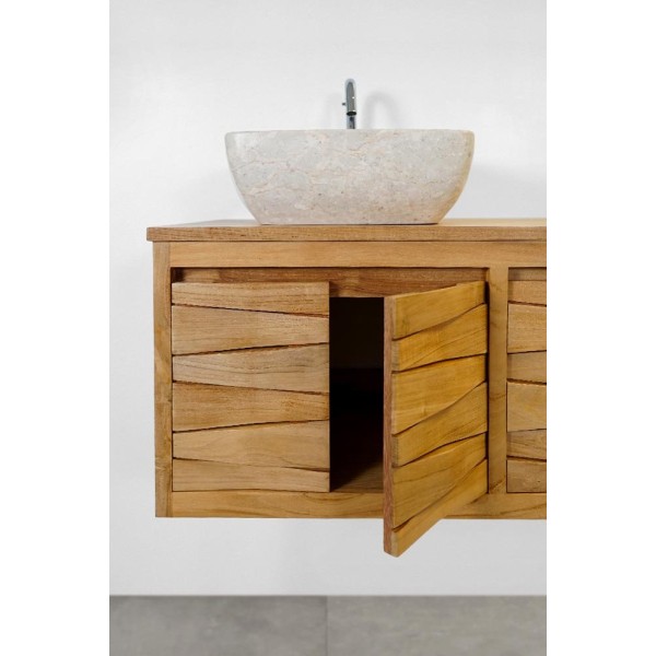 Meuble de salle de bain en teck 120 cm - Mountain