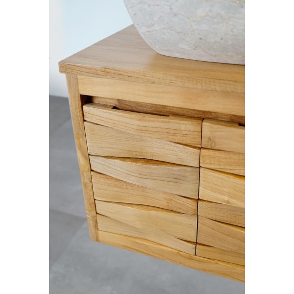 Meuble de salle de bain en teck 120 cm - Mountain