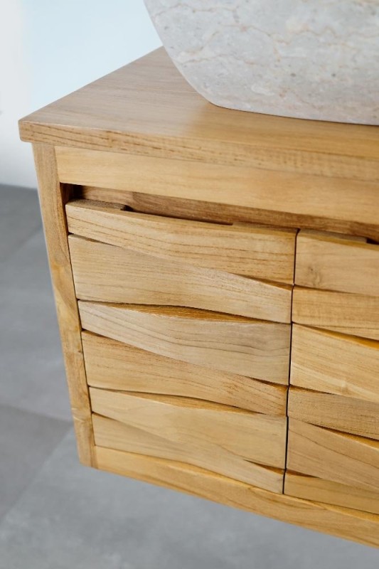 Meuble de salle de bain en teck 120 cm - Mountain