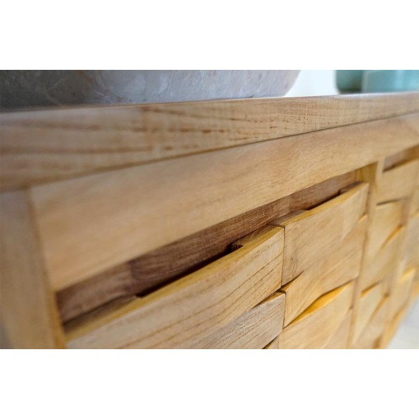 Meuble de salle de bain en teck 120 cm - Mountain