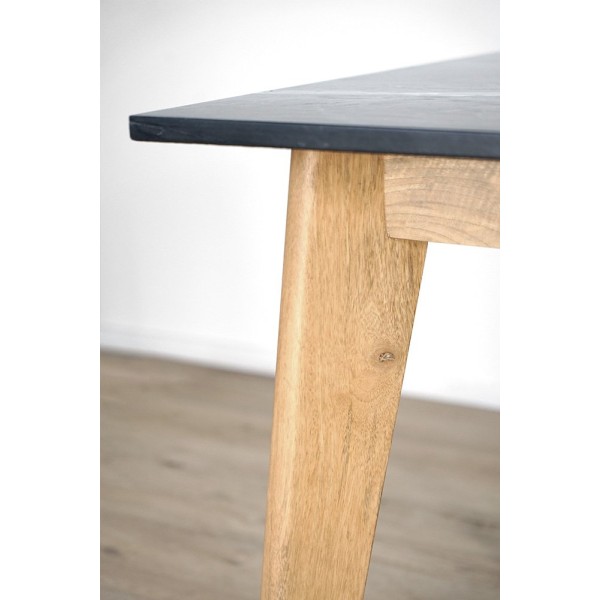 Table en bois massif avec plateau en marbre - Jade