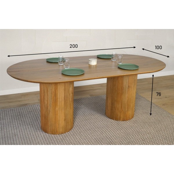Table en bois massif - Thanais