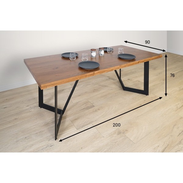 Table de repas en bois naturel - New Jersey