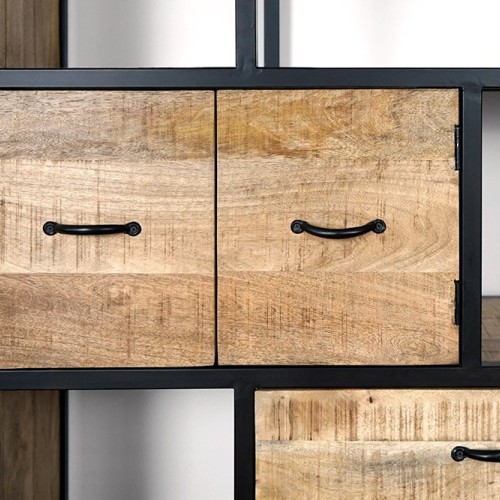 Etagère industrielle bois massif 185 cm x 100 cm - Walter