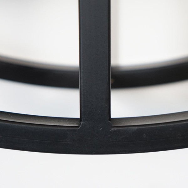 Etagère industrielle ronde bois et métal