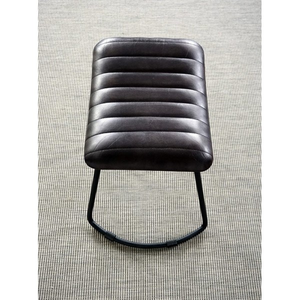 Tabouret d’appoint cuir marron - Scrambler