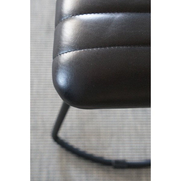 Tabouret d’appoint cuir marron - Scrambler