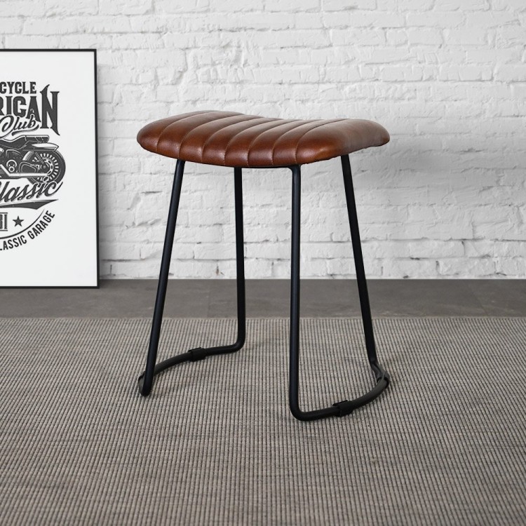 Tabouret d’appoint cuir Scrambler