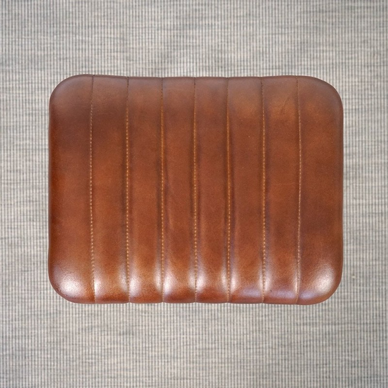 Tabouret d’appoint cuir marron - Scrambler