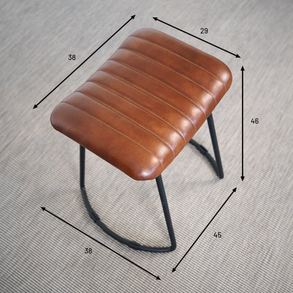 Tabouret d’appoint cuir Scrambler