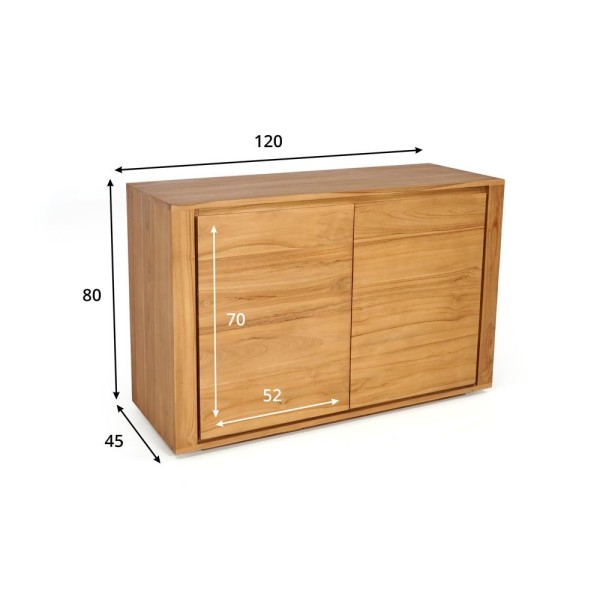 Buffet en teck massif 120 cm - Yseult