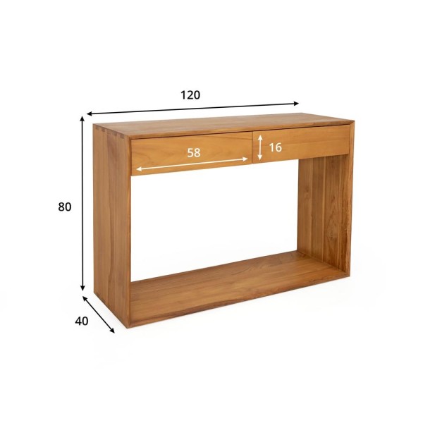 Console en teck massif - Jaya