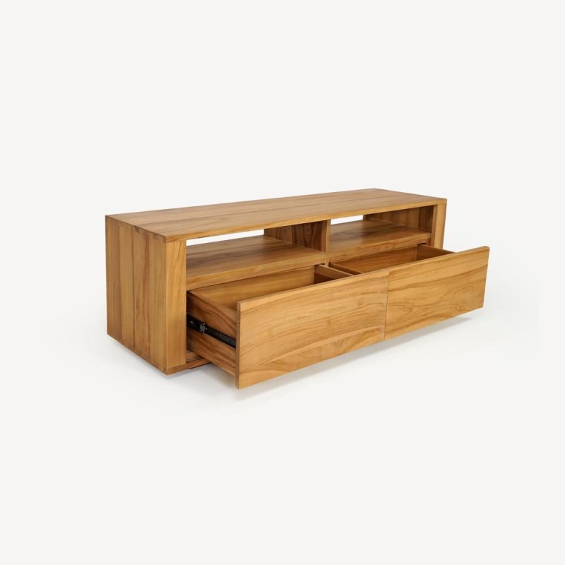 Meuble TV en teck massif 140 cm - Yseult