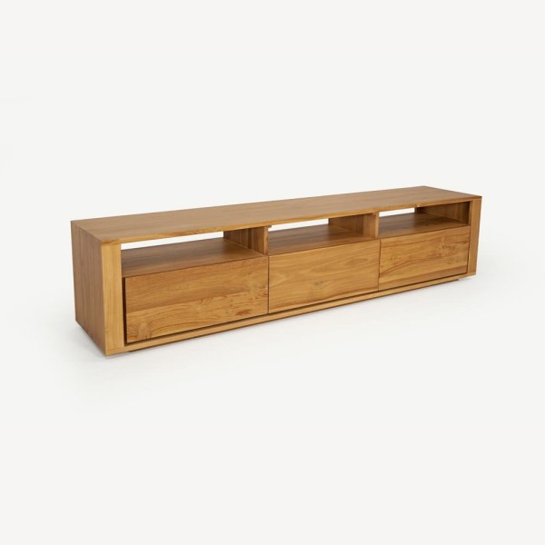 Meuble TV en teck massif 200 cm - Yseult