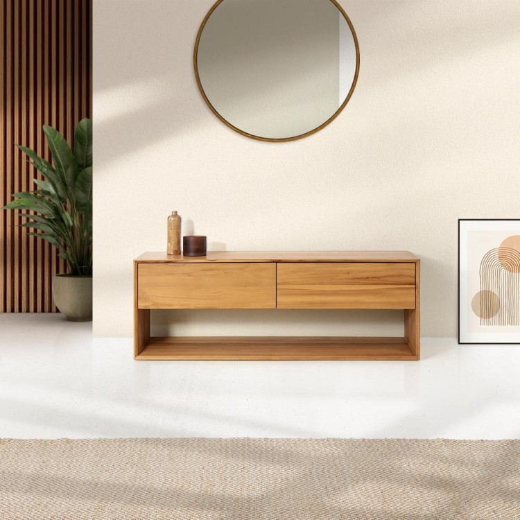 Meuble TV en teck massif 140 cm - Jaya