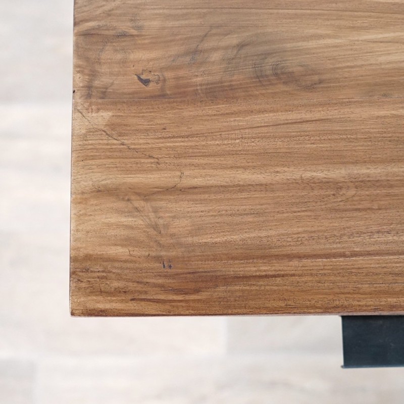 Bureau en bois massif et pieds en métal - Zag