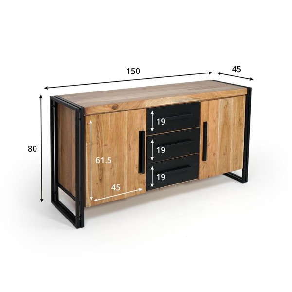 Buffet industriel 2 portes Liverpool