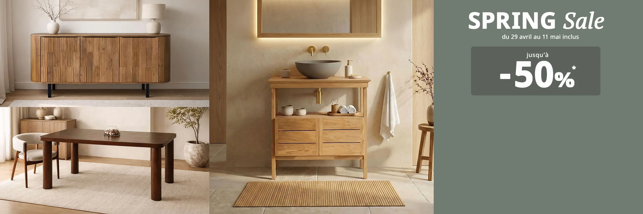 SPRING Sale - Jusqu'à -50%* sur une sélection d'articles